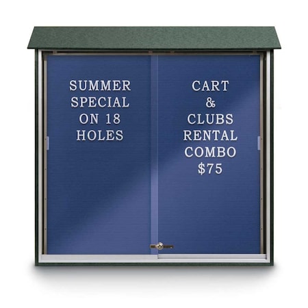 United Visual Products Outdoor Enclosed Combo Board, 72"x36", Satin Frame/Grey & Black UVCB7236OD-GREY-BLACK